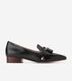 Women's Vanya Tassel Flats Black Leather